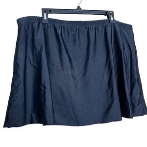 Beach Belle Women's Swim Skirt Black Tummy Control Bottom Size 22W